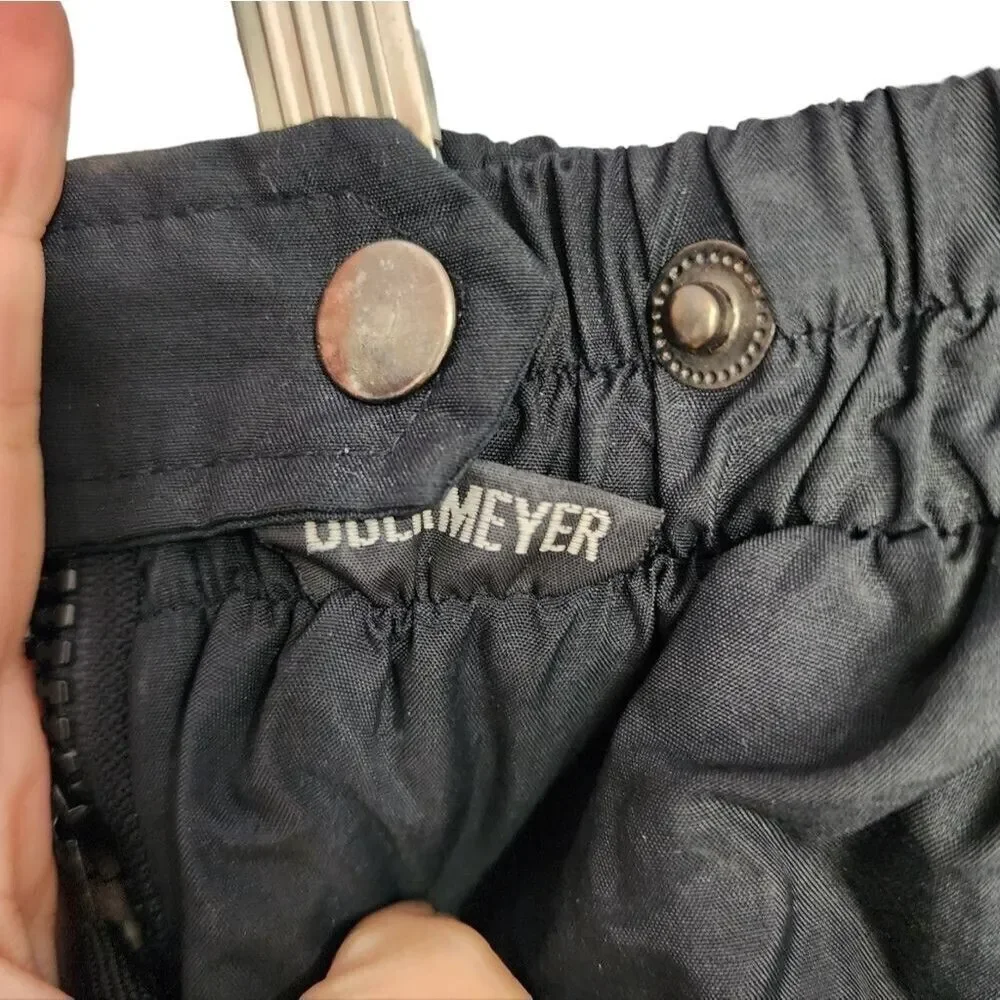 Vintage Obermeyer Mens Tundra black lined ski snowboard pants side zip nylon S